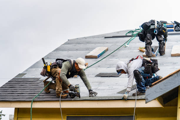 Professional Gutter Installation technician working in Oroville, WA